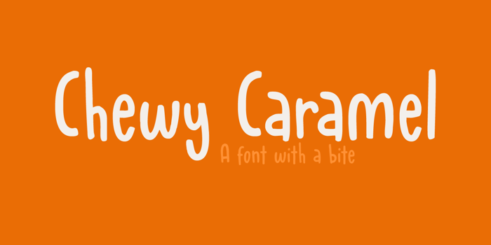 Chewy Caramel Font poster