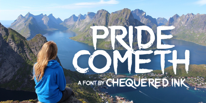 Pride Cometh Font poster