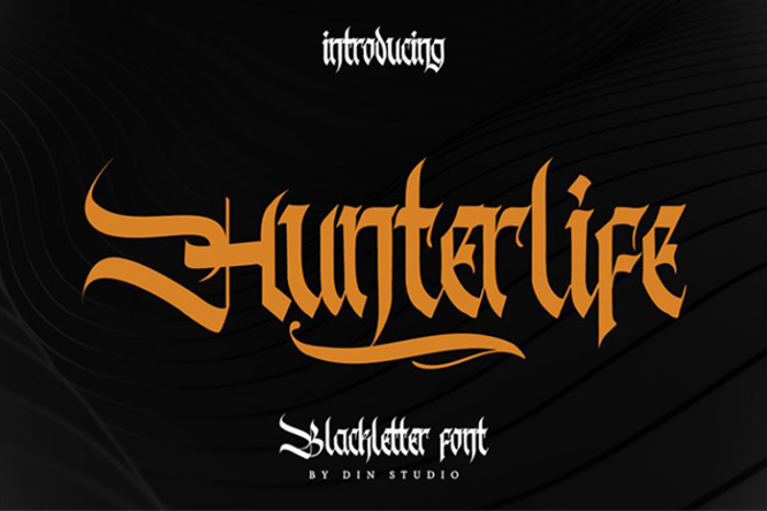 Hunterlife Font poster