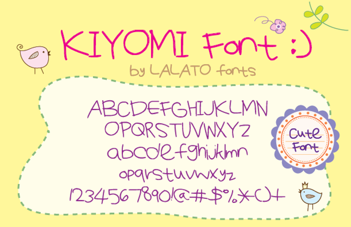 KiyomiFont Font poster