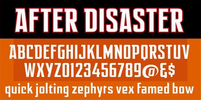After Disaster Font poster