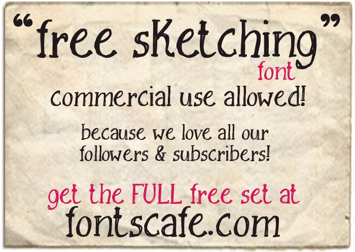 Free Sketching_free-demo Font poster