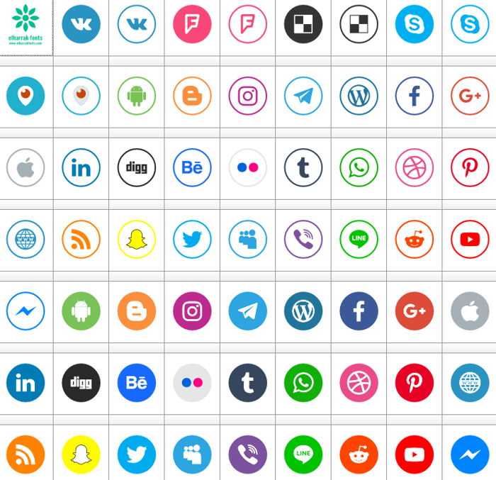 social media two Font poster