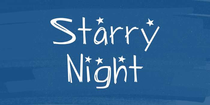 Starry Night Font poster