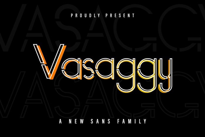 Vasaggy Font poster