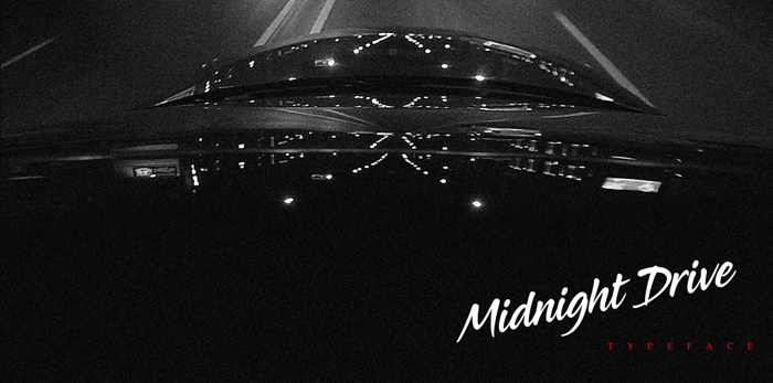 Midnight Drive Font poster