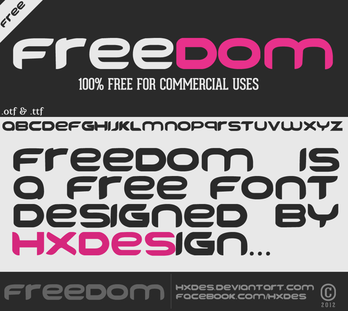 FREEDOM Font poster