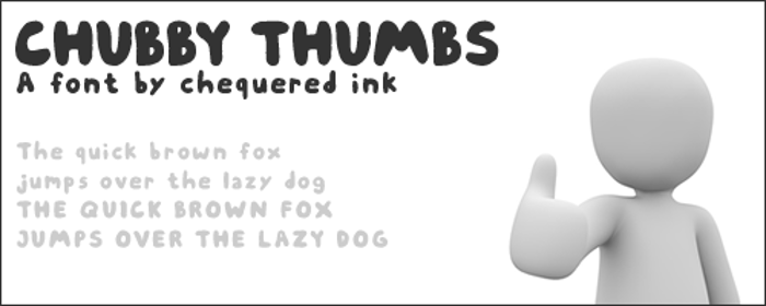 Chubby Thumbs Font poster