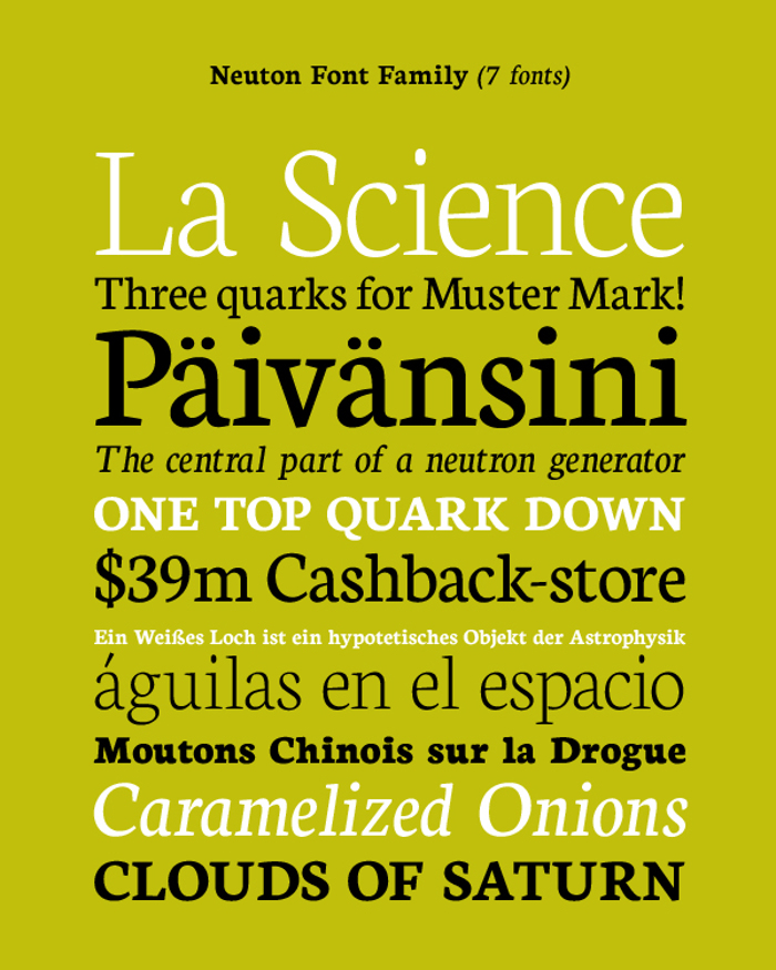 Neuton Font poster