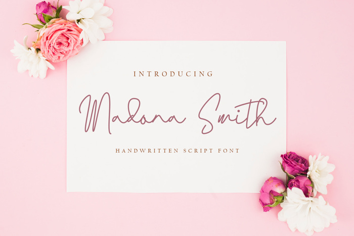 Madona Smith Font poster