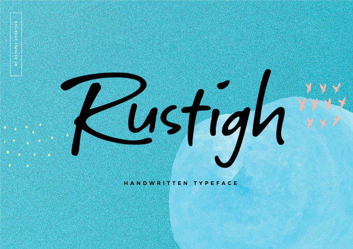 Rustigh Font poster
