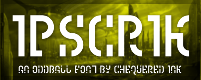 Ipscrik Font poster