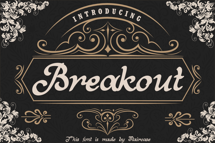 Breakout Font poster