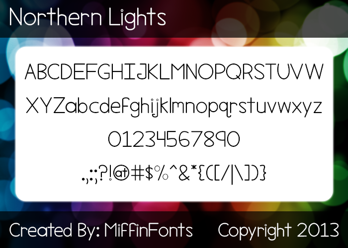 Northern Lights Font poster