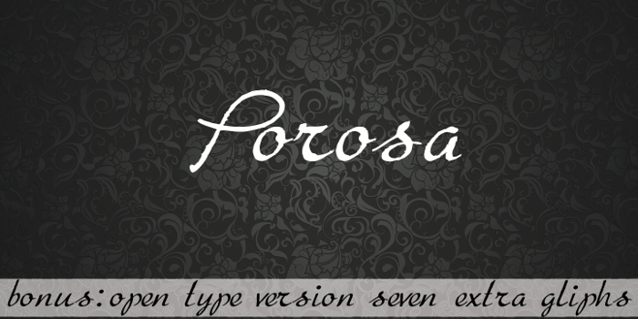 Porosa Font poster