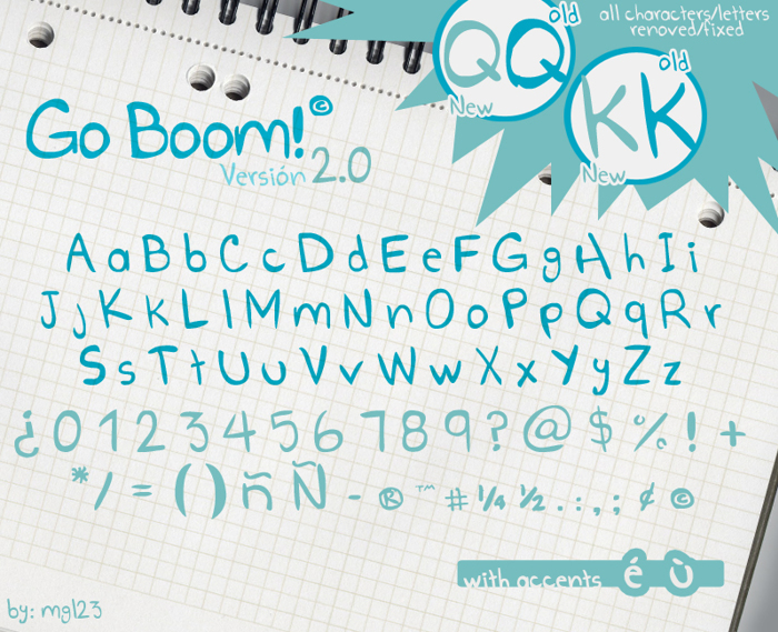 Go Boom! Font poster