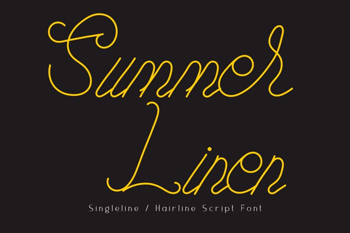 Summer Linen Font poster