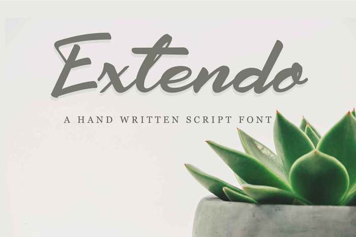 Extendo Font poster