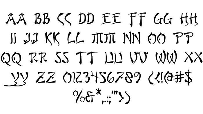 Bushido Font poster