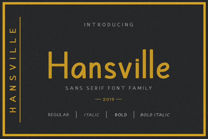Hansville Font poster