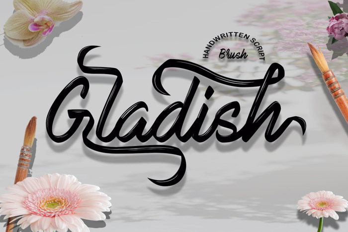 Gladish Font poster