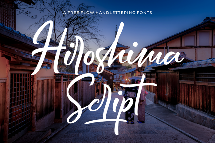 Hiroshima Script Font poster