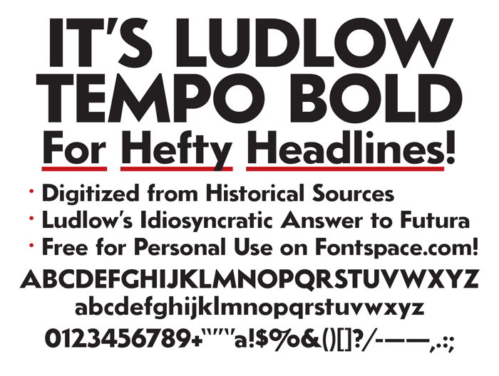 LudlowTempo Font poster