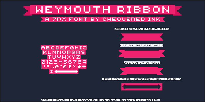 {Weymouth Ribbon} Font poster