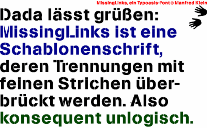 MissingLinks Font poster