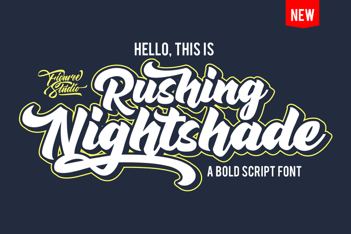 Rushing Nightshade Font poster