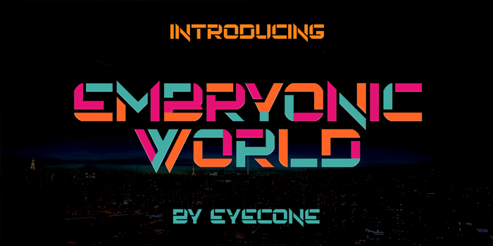Embryonic World Font poster