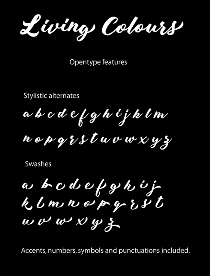 Living Colours Font poster