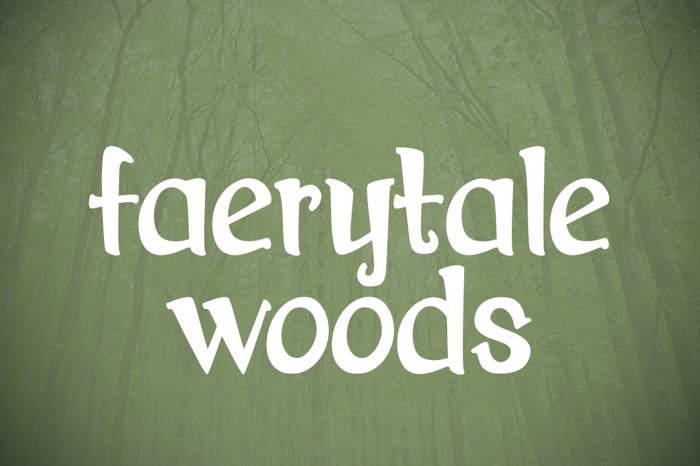 Faerytale Woods Font poster