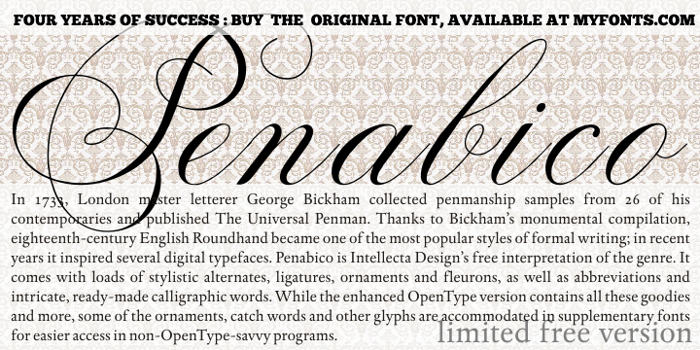 Penabico LIMITED Font poster