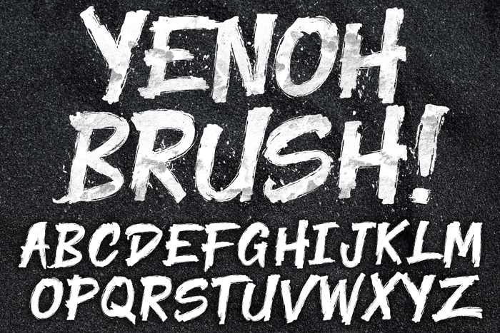 Yenoh Brush Font poster