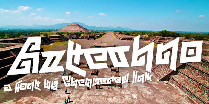 Aztechno Font poster