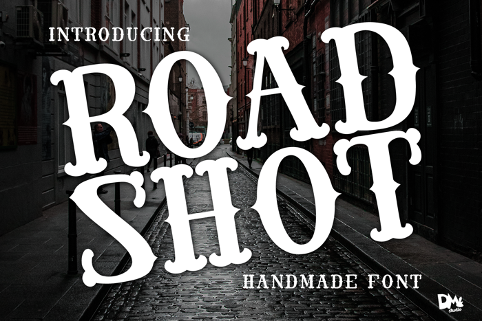 Road Shot Font poster