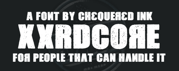 Xxrdcore Font poster