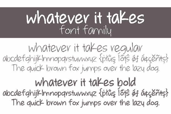 whatever it takes Font poster