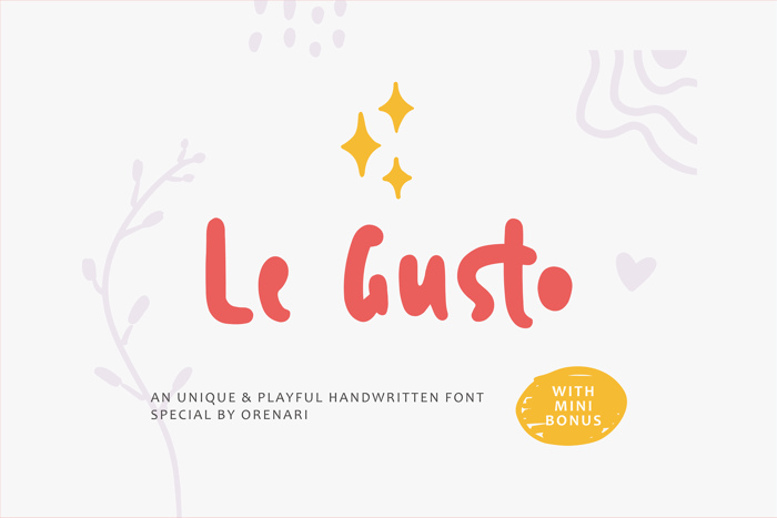 Le Gusto Font poster