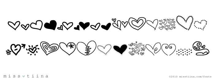 MTF Heart Doodle Font poster