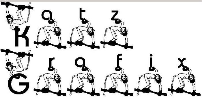 KG Monkey Font poster