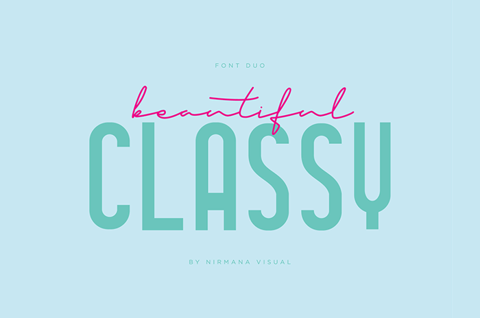 Classy Beautiful Font poster