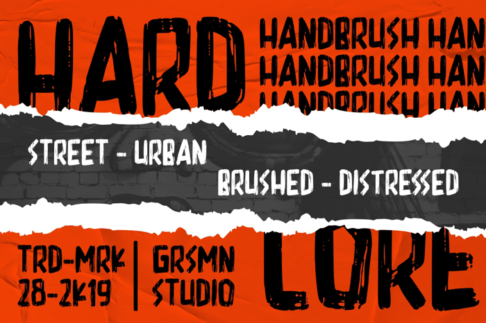Hardcore Font poster