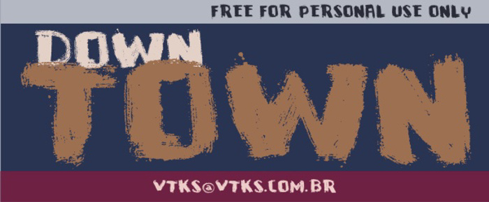 VTKS DOWNTOWN Font poster