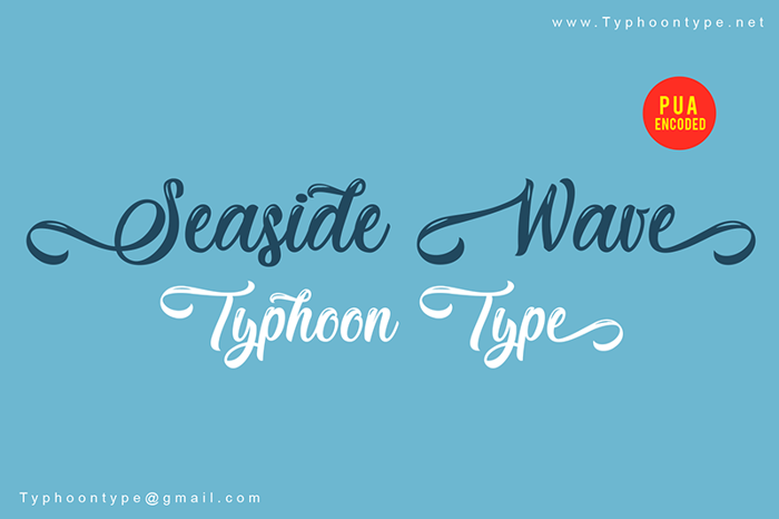 Seaside Wave Font poster