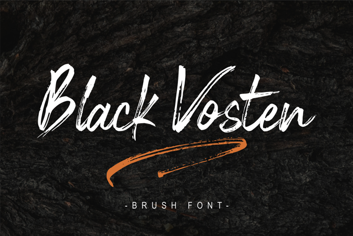 Black Vosten Font poster