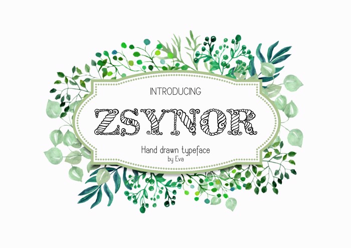 Zsynor Font poster