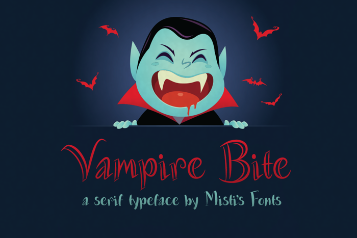 Vampire Bite Font poster