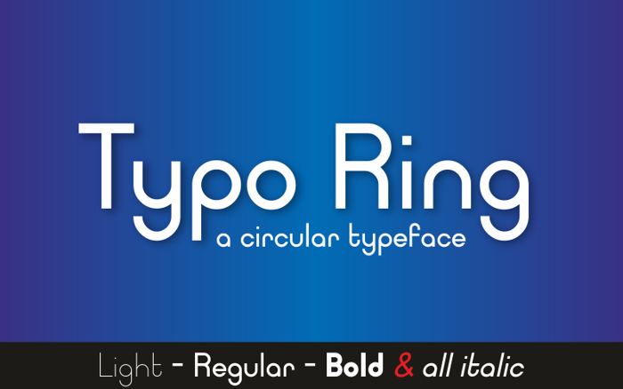 Typo Ring Font poster
